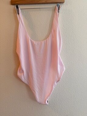 lululemon Wundermost Low-Scoop-Back Bodysuit in Pale Pink